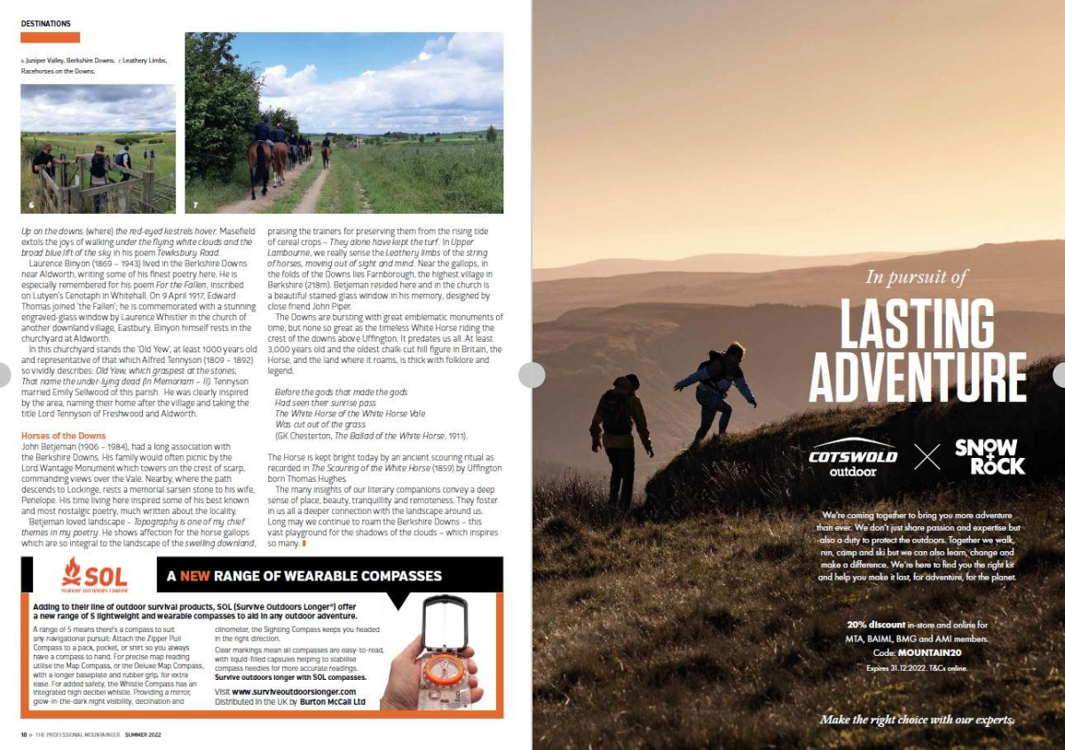 Examples destinations article The Professional Mountaineer magazine