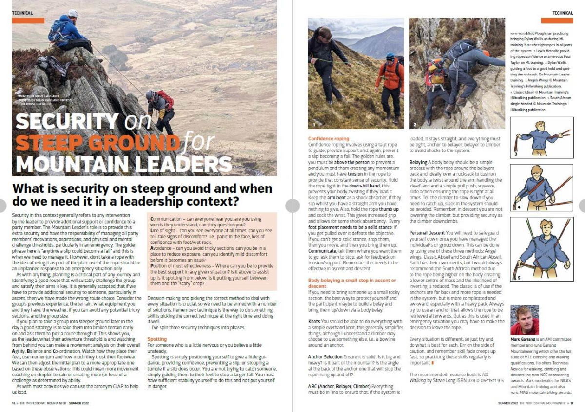 Example Technical article Steep Ground for The Professional Mountaineer