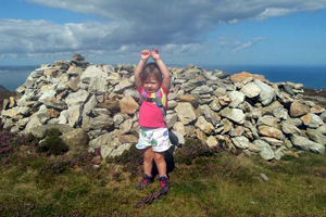 Chris Williams 2 year old daughter on Foel Lus