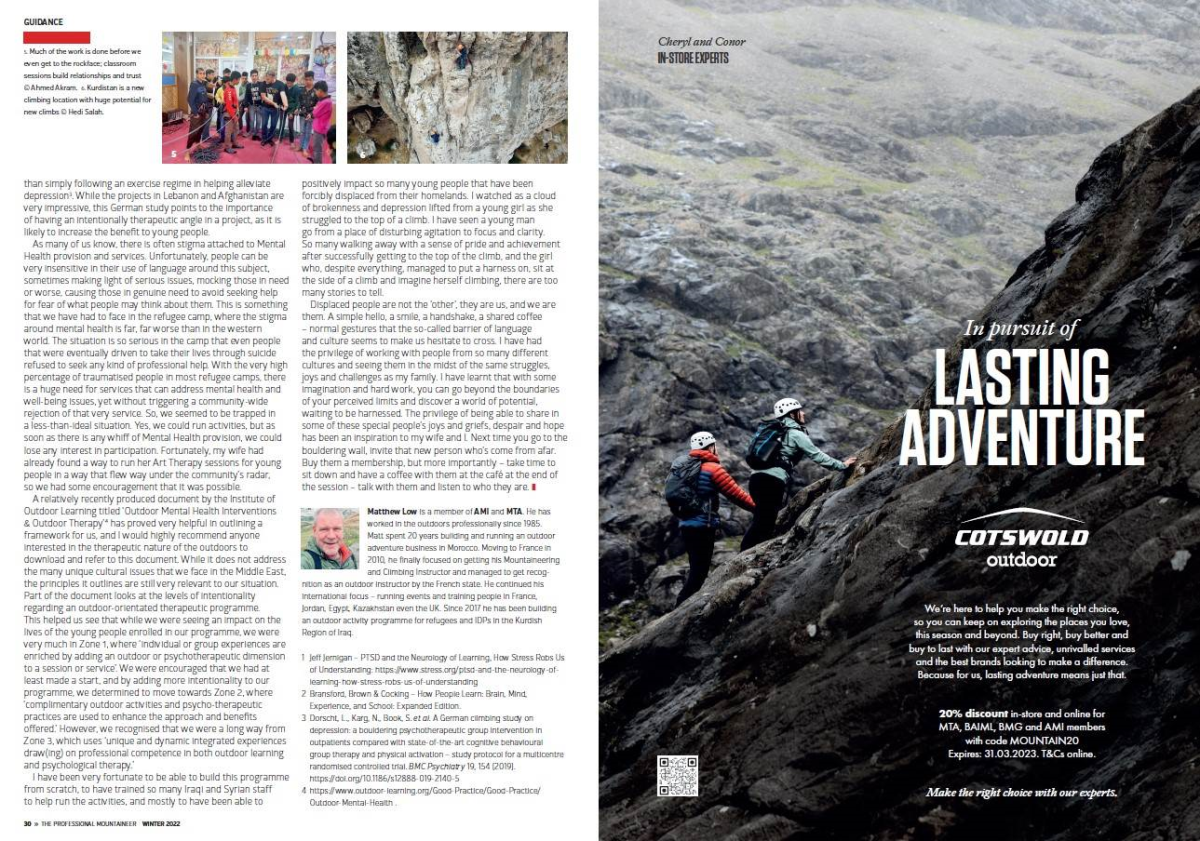 Example Guidance article The Professional Mountaineer