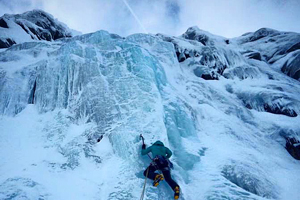 Climbing at Gaustatoppen in Rjukan Norway