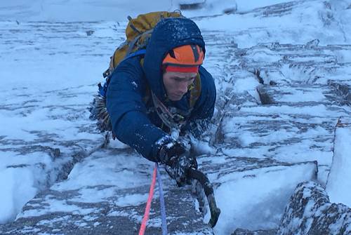 Tim Neill climbing in the Cairngorms cMarkWalker