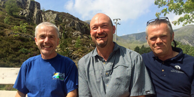 Ogwen Cottage staff from left Jamie Chris and Simon