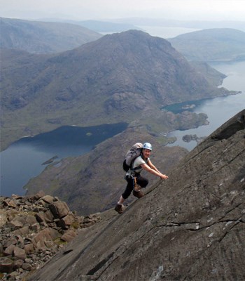 Cath Sinclair out in the mountains