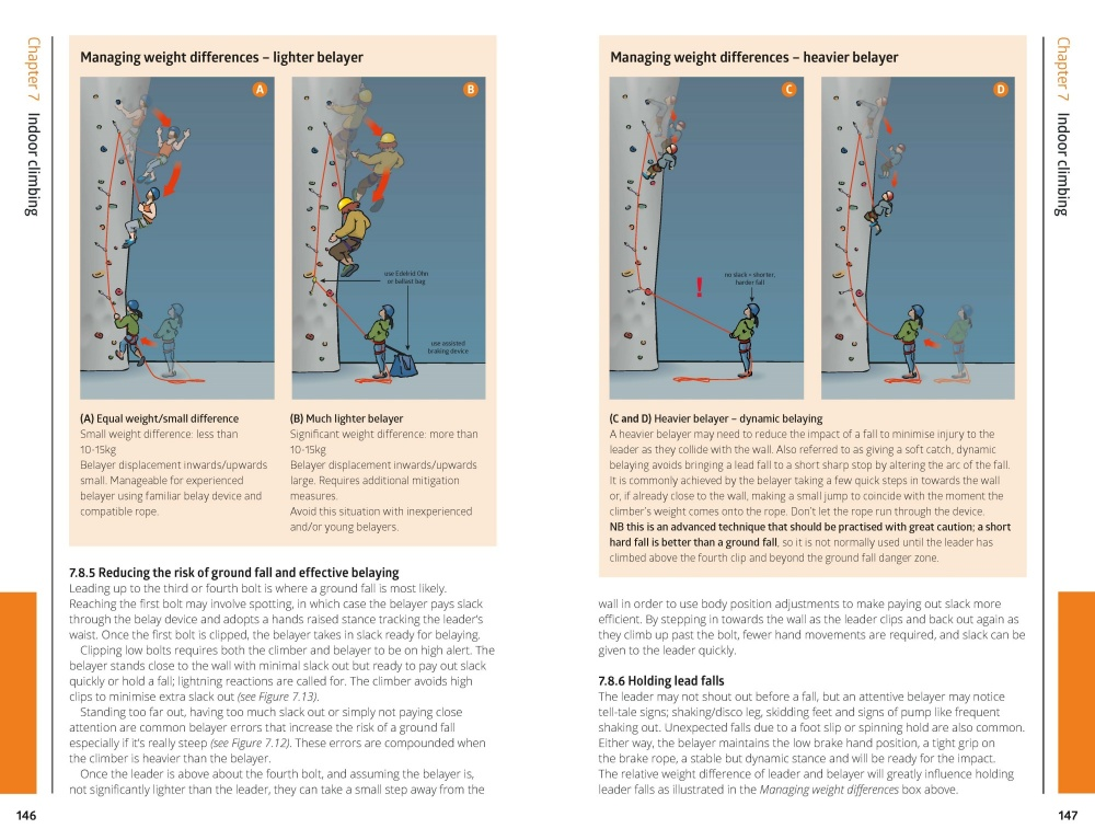 Managing weight difference when belaying large