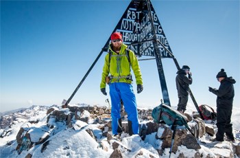 Alex Frood on the summit