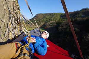 Dan Aspel relaxing in North Wales