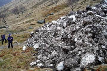 Avalanche Stob Ban path Plas y Brenin Winter ML Training